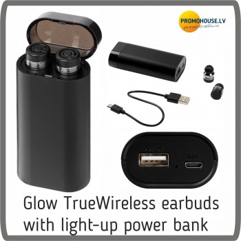 Bezvadu austiņas / powerbanks GLOW Bezvadu austiņas / powerbanks GLOW